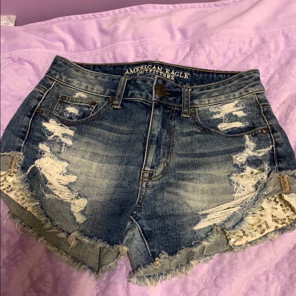 American Eagle Mid-Rise Jean Shorts